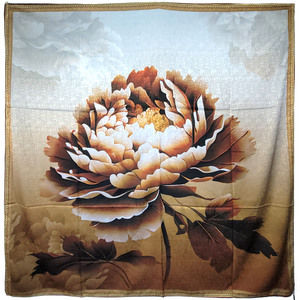 NWT Double Sided Silk Scarf 52"x52" Large Square Shawl Wrap XiangYunSha 3671